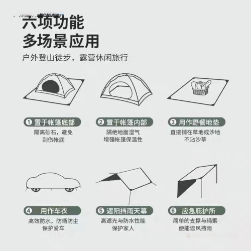戶外地布帳篷地蓆露營地墊加厚防潮墊耐磨防潮加厚休閒野餐墊擺攤