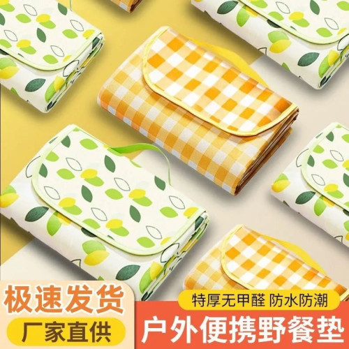 野餐墊防潮墊加厚露營沙灘野炊春遊防水草坪墊子地墊戶外帳篷地墊