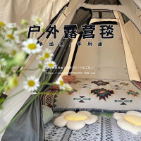 野餐墊ins露營毯子帳篷地墊防潮加厚戶外折疊卓布置氛圍裝飾