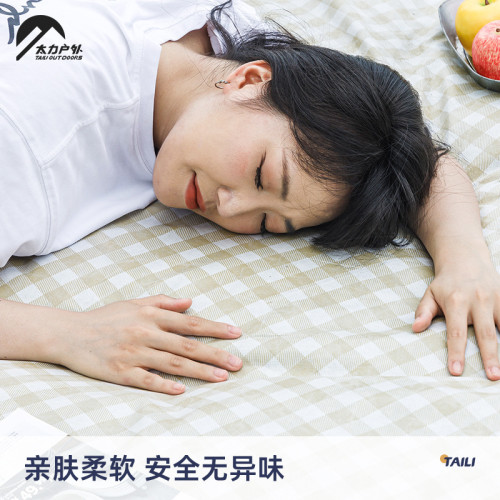 太力地布帳篷用露營野餐墊地毯易清洗隔髒防油沙灘墊防雨可收納