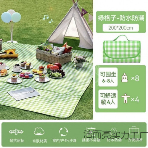 戶外野餐墊加厚防潮墊可攜式折疊地墊室內室外海灘露營帳篷防水坐墊