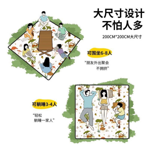 野餐墊防潮墊加厚野外露營沙灘春遊防水擺攤地墊外出旅行市場