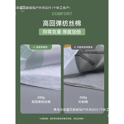 YC速營野餐墊防潮墊加厚露營帳篷內墊可攜式草坪沙灘春遊墊子戶茂尼