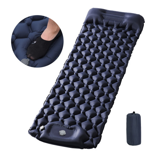 TPU充氣墊戶外腳踩菱形可攜式登山露營單人氣墊床防潮墊午睡墊地E18