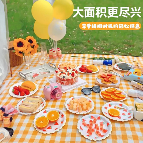 野餐墊防潮墊加厚戶外野餐布露營防水坐墊可攜式防潮布帳篷折疊地墊