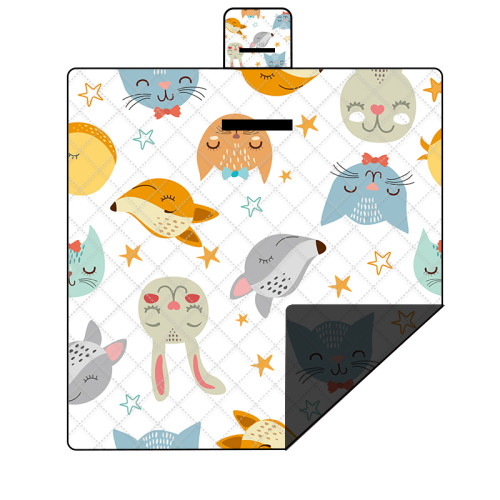 兒童小號野餐墊牛津布防水嬰幼兒一人迷你可愛卡通學生春遊防潮墊