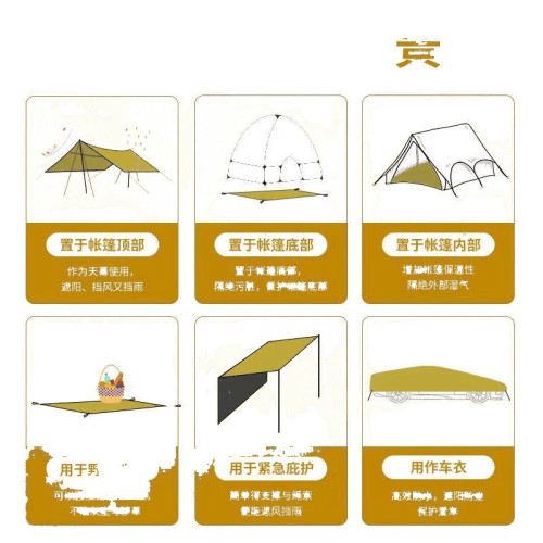 P5H【店鋪】210x210戶外露營帳篷專用地布地墊防潮墊野餐春遊