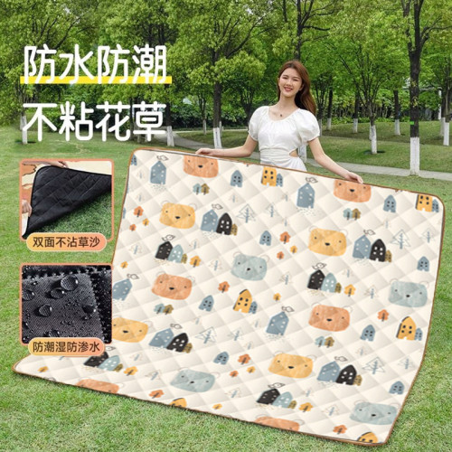 野外旅遊野餐墊防潮墊子特厚春遊草坪戶外露營帳篷野炊地墊ins風