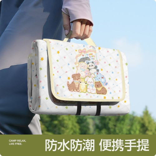 加厚超音波野餐墊戶外春遊地墊野墊可攜式防水可折疊