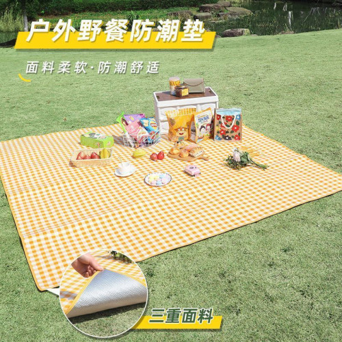 野餐墊戶外風可攜式野餐墊墊加厚防沙野外地墊廠鏈