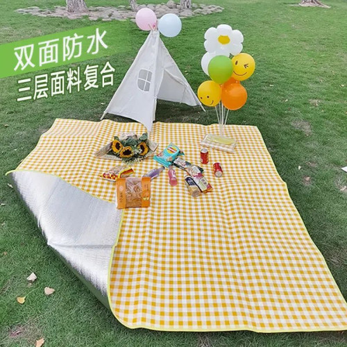 加厚彩膜野外露營墊戶外野炊墊野餐布墊草坪墊子鋪地宿捨防潮床墊