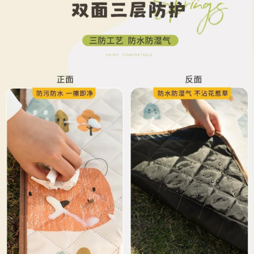 露營坐防水戶外地墊坪野餐墊防潮墊帳篷SR加厚沙灘墊可攜式墊野營