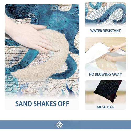 款Beach Blanket Sandproof 95 80 Sand Free Beach Mat with