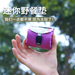 戶外可攜式迷你野餐墊防水防潮口袋沙灘墊露營地墊地布折疊地蓆輕小