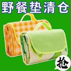 野餐墊戶外可攜式地墊折疊防潮墊沙灘墊ins風親子加厚坪露營墊子