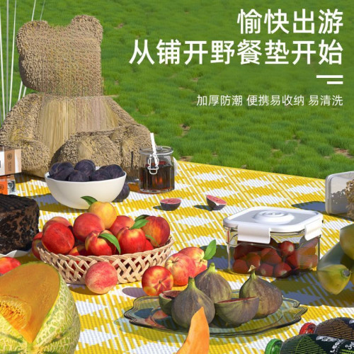 野餐墊戶外ins風可攜式野餐墊防潮墊防水加厚防沙野外地墊