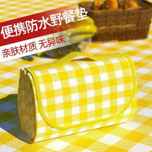 可攜式收納野炊郊遊露營布草地墊防水防潮加厚墊帳篷地墊戶外野餐墊