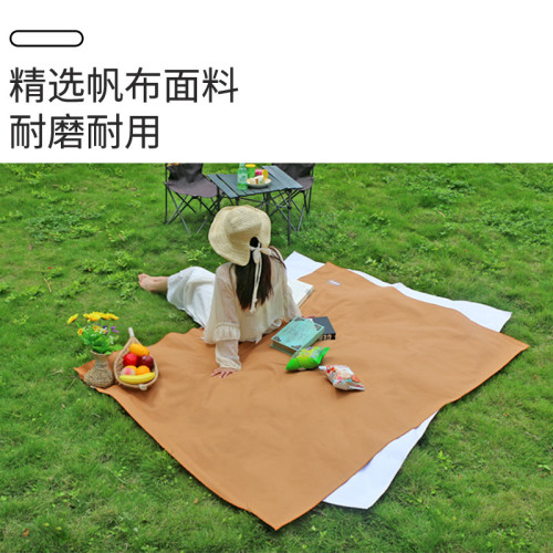 戶外野餐墊春遊露營可攜式防水防潮地墊野炊可攜式草坪帆布野餐防潮墊