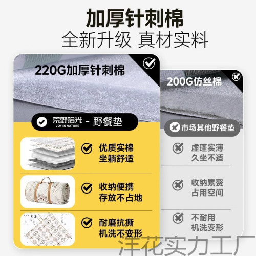 DM野餐墊加厚帶鋁模戶外露營帳篷折疊可攜式防水帳篷墊加厚防水