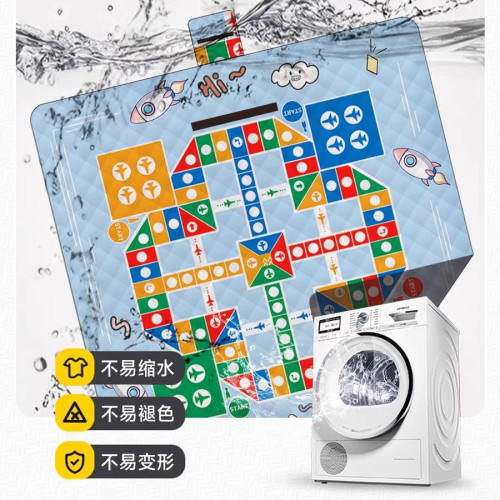 三合一飛行棋遊戯野餐墊跳房子大富翁兒童加棉防潮防水親子互動