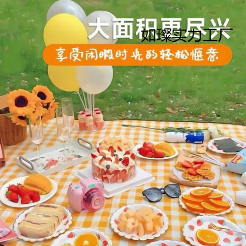 野餐墊防潮墊加厚春遊墊子超音波戶外可攜式野外露營草可折疊