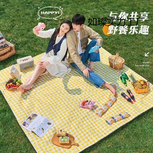 野餐墊防潮墊加厚春遊墊子超音波戶外可攜式野外露營草可折疊