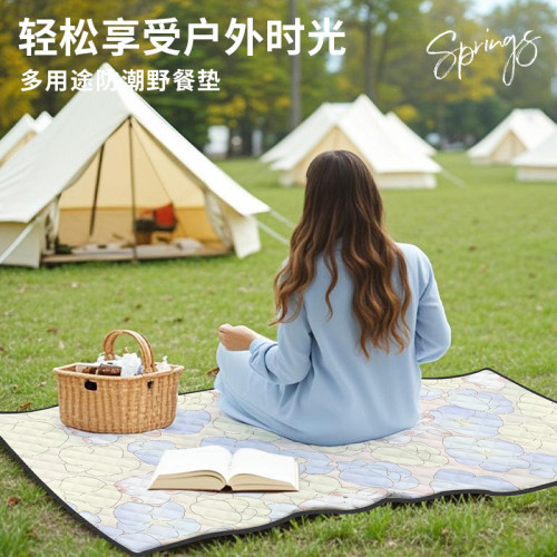 2025款野餐墊5層加厚戶外野炊野營沙灘帳篷地墊春遊坐墊防水草坪