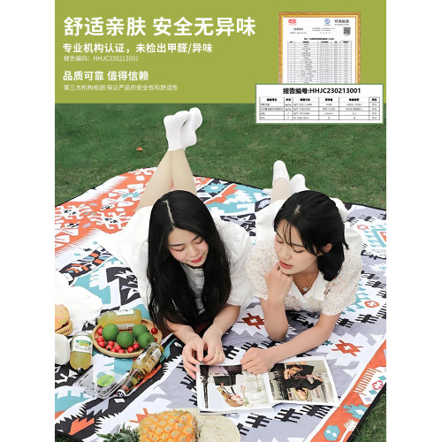 海邊折疊野餐野炊超音波野餐墊可攜式加厚防潮野餐布沙灘墊戶外露營