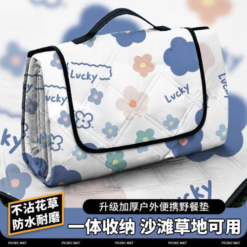 新款野餐墊戶外露營野餐坐墊公園春遊防潮墊防水沙灘露營墊
