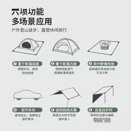 戶外地布帳篷地蓆露營地墊加厚防潮墊耐磨防潮加厚休閒野餐墊擺攤