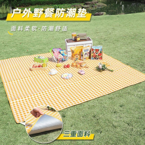 野餐墊戶外風可攜式野餐墊墊加厚防沙野外地墊廠鏈