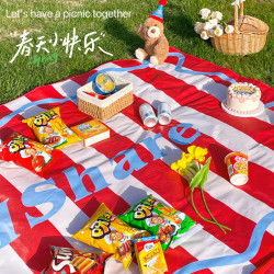 默默愛 ins風野餐墊戶外春遊地墊加厚防水防潮沙灘墊音樂節神器