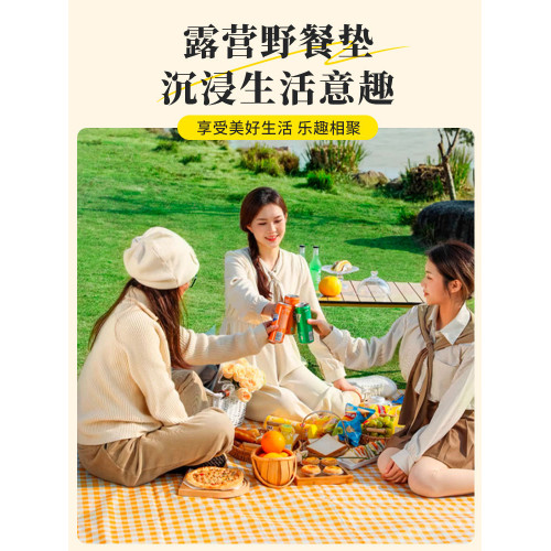 牛津野餐地墊防潮墊加厚野餐布春遊草坪戶外露營可攜式野炊防水折疊