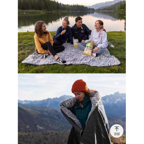 多功能野餐墊防水露營露營羊羔絨可攜式午睡毯毯加厚防潮墊戶外