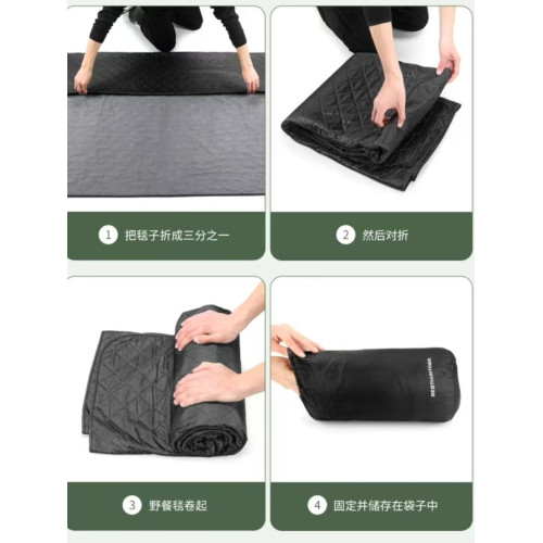 多功能野餐墊防水露營露營羊羔絨可攜式午睡毯毯加厚防潮墊戶外