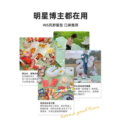 野餐墊防潮墊加厚可攜式坐墊秋遊野炊防水坪墊子地墊戶外帳安比環