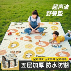 春遊野餐墊防潮墊戶外露營地沙灘新款防潮墊家用寶寶爬行墊加厚墊