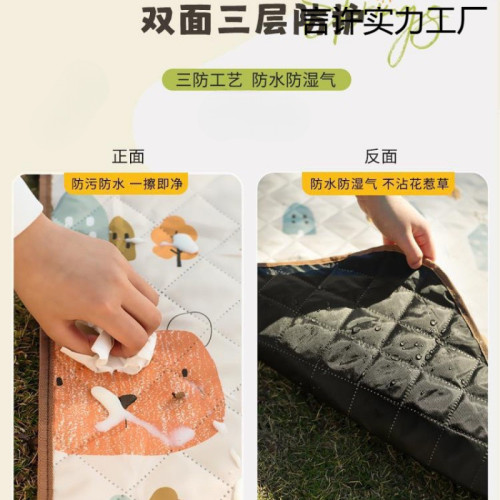 野餐墊防潮墊加厚戶外地墊可攜式露營野營防水帳篷墊沙灘墊草坪坐
