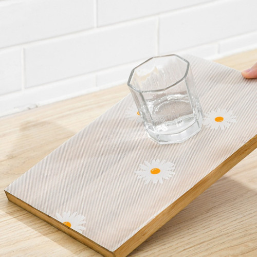 小雛菊抽屜墊紙櫥櫃防水防潮墊廚房櫃子衣櫃鞋櫃防霉防油髒貼紙墊