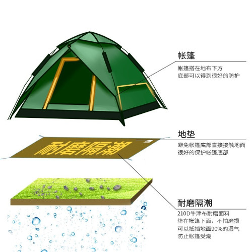 帳篷地蓆戶外天幕地布防水防潮野餐墊單3/4人牛津布耐磨防紥地墊
