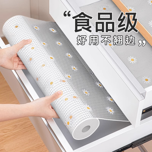 抽屜墊紙櫥櫃防水防潮墊廚房櫃子衣櫃鞋櫃防霉髒加厚防油貼紙家居