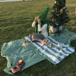 一次性野餐墊防潮戶外露營加厚春遊墊子可攜式地墊郊遊沙灘墊野餐布
