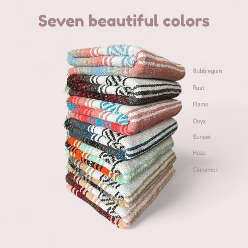 Traditional Handwoven Mexican Blanket Large Soft &