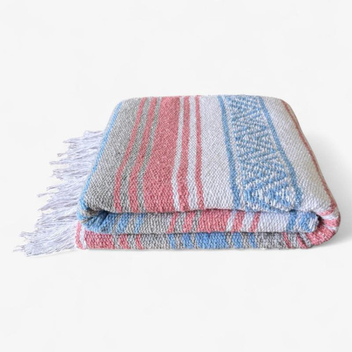 Traditional Handwoven Mexican Blanket Large Soft &