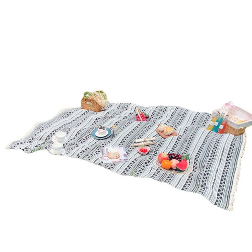 戶外露營波西米亞ins野餐墊復古民族風色織野餐布草地墊