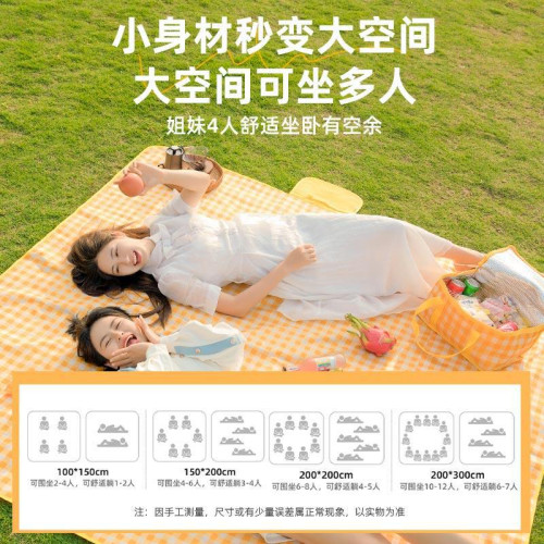 野餐墊大號防潮墊加厚戶外露營地墊草坪防水墊子可攜式春遊防潮墊