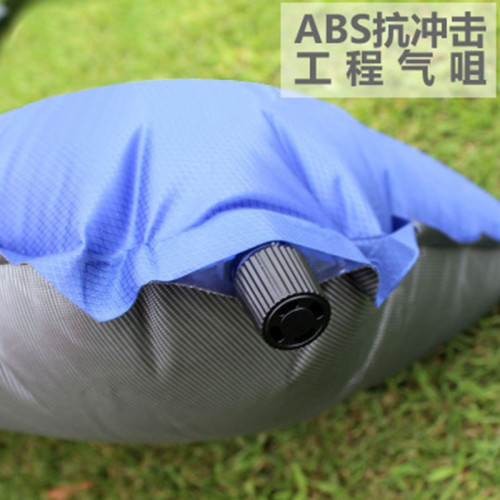 tpu枕頭戶外用品麂皮絨自動格子充氣枕頭工型午休旅行奶酪枕頭