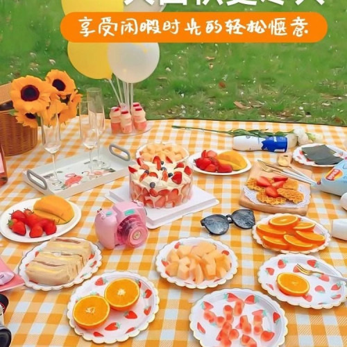戶外加厚野餐墊防水防潮野炊墊野營沙灘帳篷地墊春遊墊子可攜式郊遊