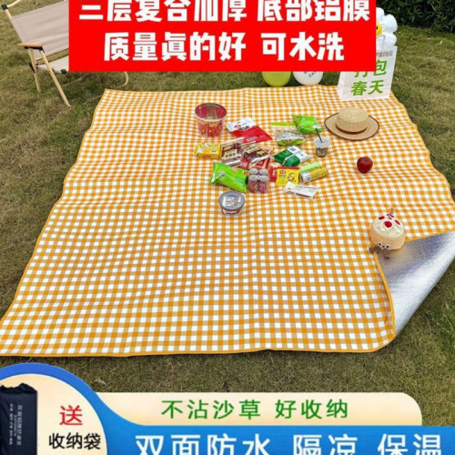 野餐墊戶外風可攜式野餐墊防潮墊防水加厚防沙野外地墊