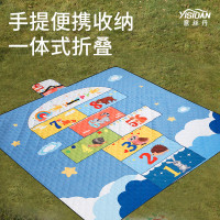 意絲丹跳跳棋野餐墊防潮墊戶外露營帳篷地墊內墊草坪折疊坐墊布